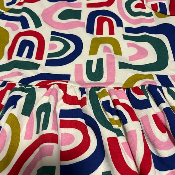 Hanna Andersson Print Knit Dress in French Terry Children Size 12 - Picture 2 of 5